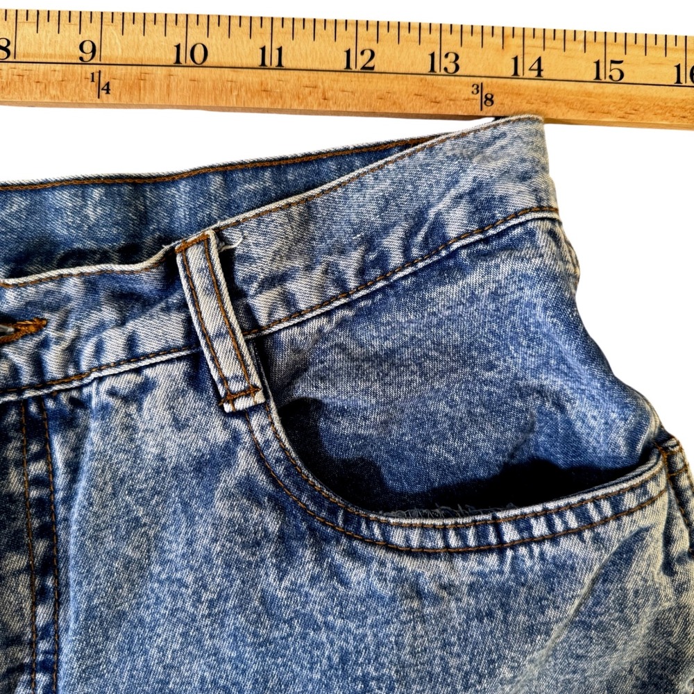 VTG Bill Blass 12 (28x30) Blue Acid‎ Wash High Waisted Denim Women's Mom Jeans - Picture 3 of 10